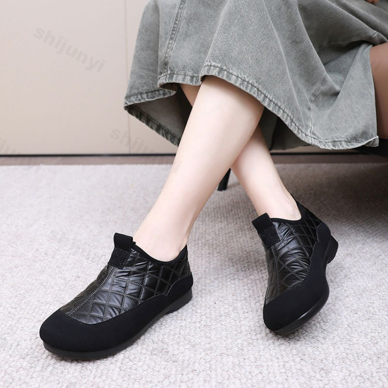 Vintage Outdoor Fashion - Sans lacet femmes coton chaussures hiver