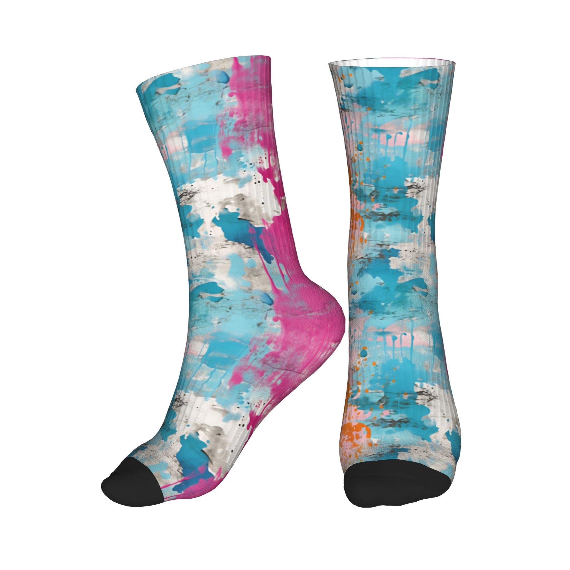 Vintage Fashion Dresses - Chaussettes Girly Grunge Plaster Vintage Texture