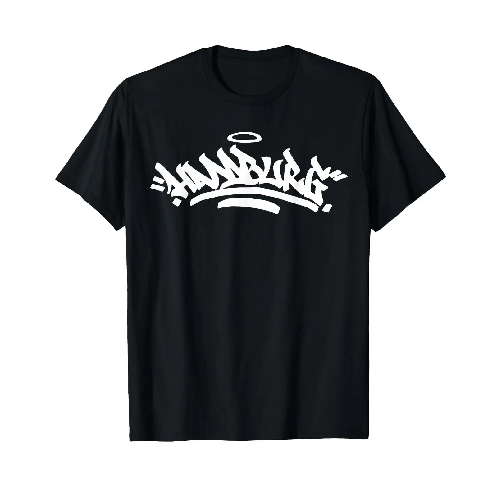 Vintage Fashion Hamburg - T-shirt noir vintage, style graffiti urbain