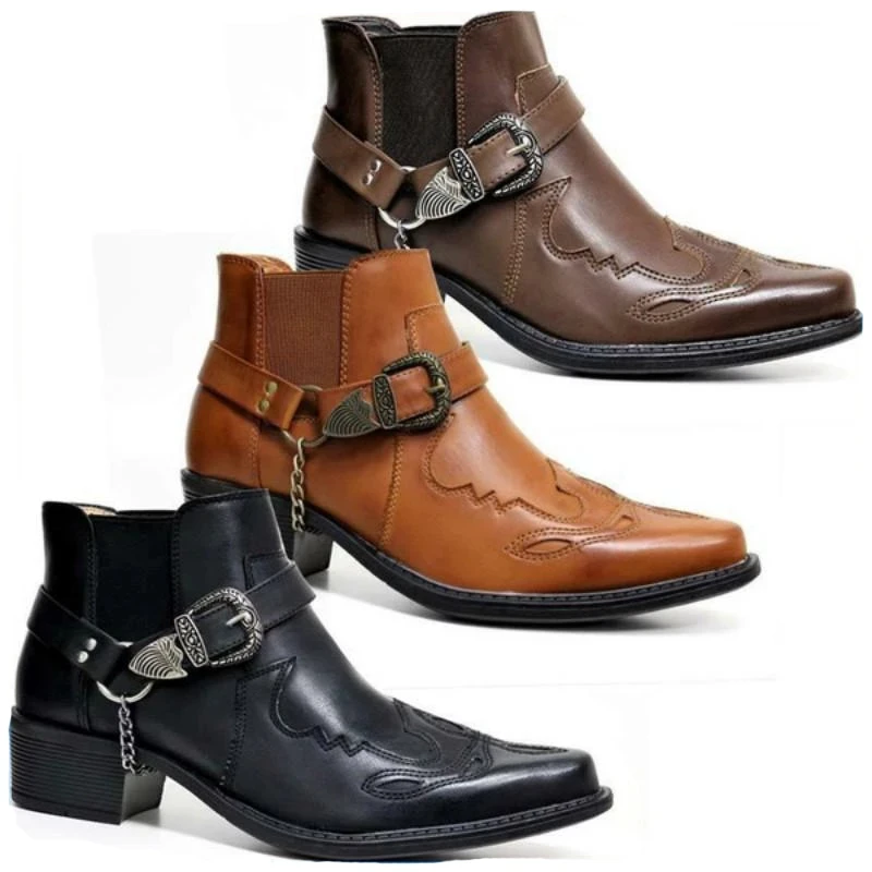 Vintage Fashion Enthusiasts - Bottes de cowboy vintage en cuir