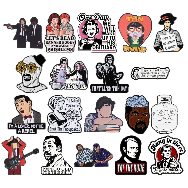 Broches émaillées de personnag - Vintage Fashion Quotes avis et prix