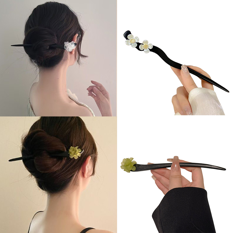 Bâtons de cheveux en bois de S - Vintage Fashion Online avis et prix