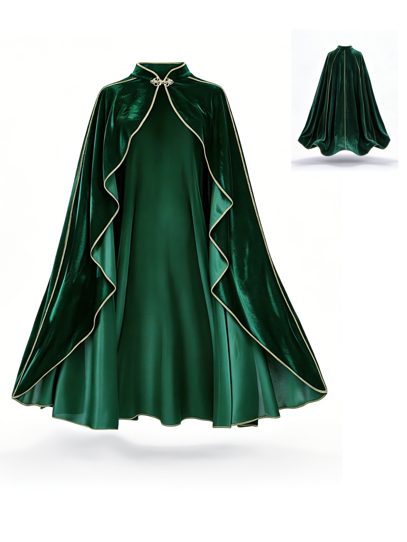 Cape vintage en velours vert p - Vintage Fashion Dresses avis et prix