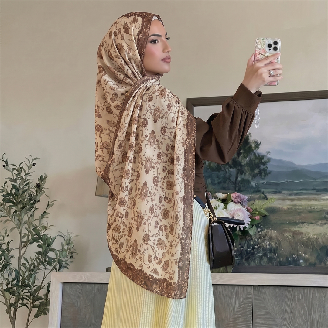 Hijab à imprimé floral vintage - Vintage Outdoor Fashion avis et prix